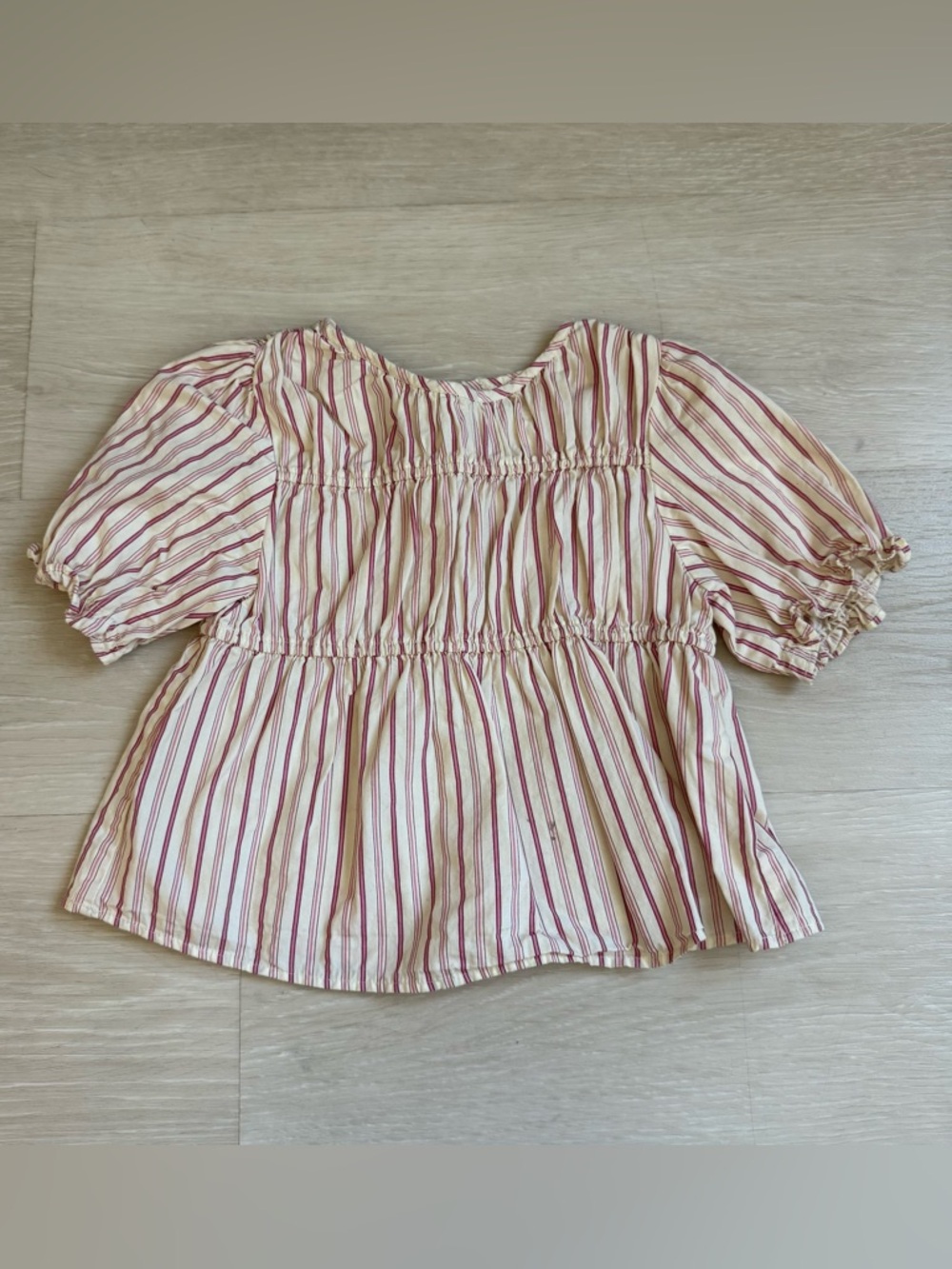ZARA KIDS pink striped blouse 5-6y